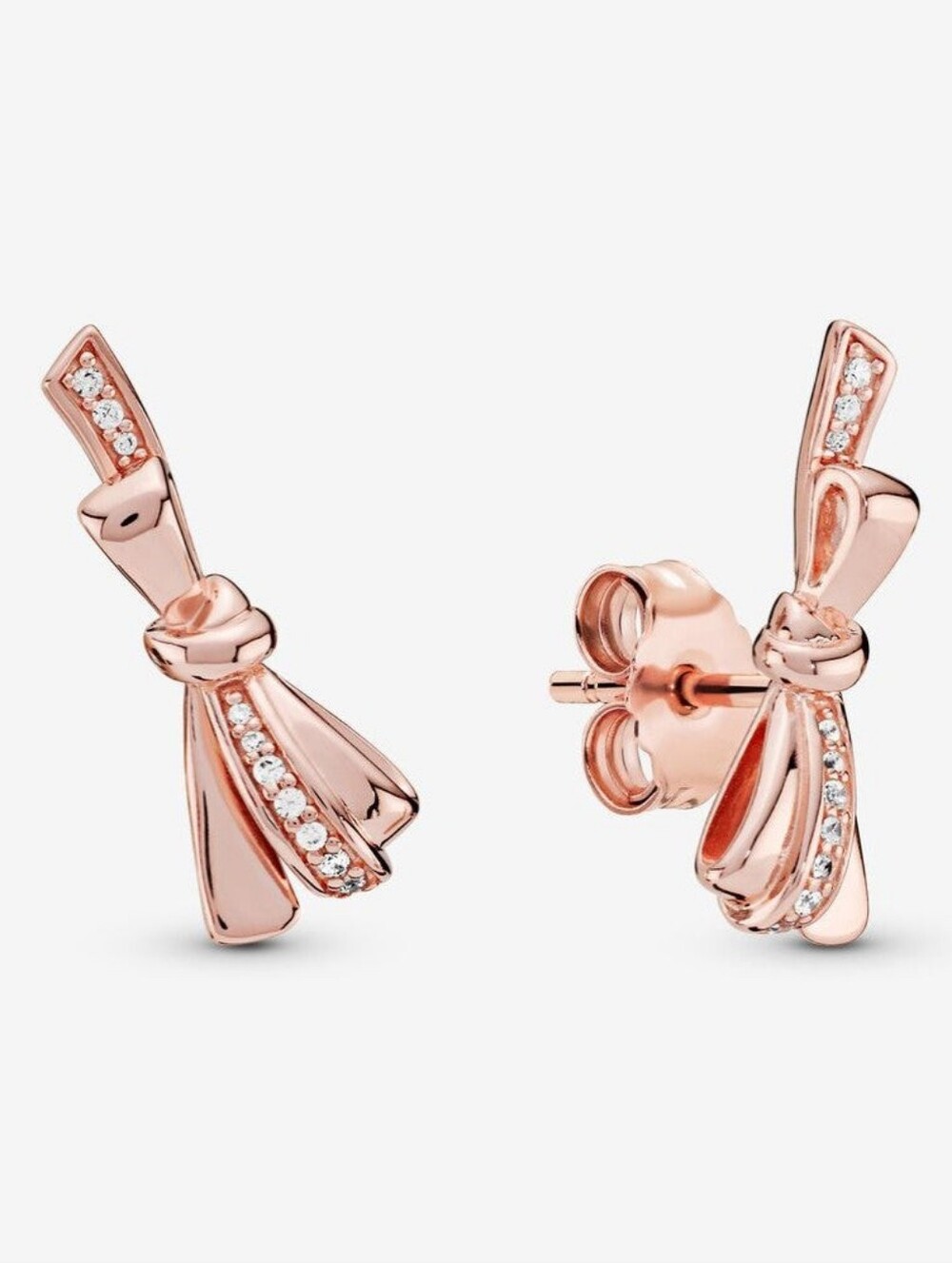 Pandora Sparkling Bow Stud Earrings w/ Dust Bag